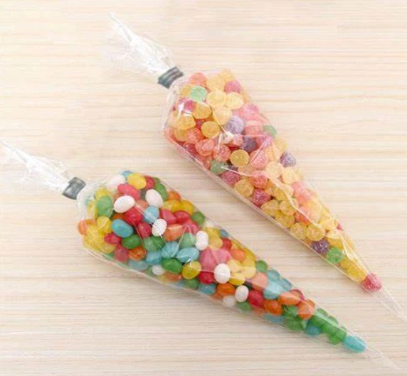 Εκπτωτική τιμή πλαστική σακούλα συσκευασίας σε σχήμα κώνου